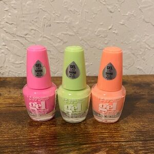 LA Colors Gel Nail Polish Set - 3 Pink, Green, Orange